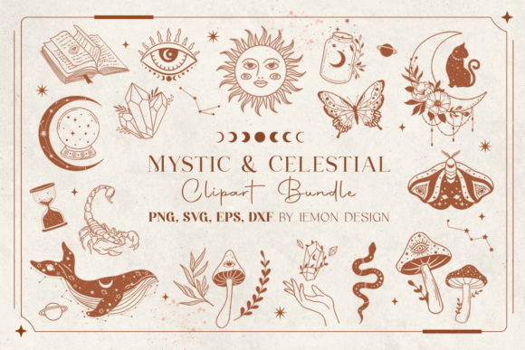 Download Mystic and Celestial Clipart Bundle - Celestial Collection